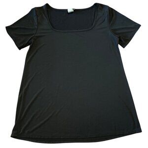 Heimish USA Women’s Black Top Square Neck Size  L Preowned Excellent Condition